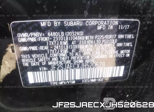 JF2SJAECXJH520628 фото 10