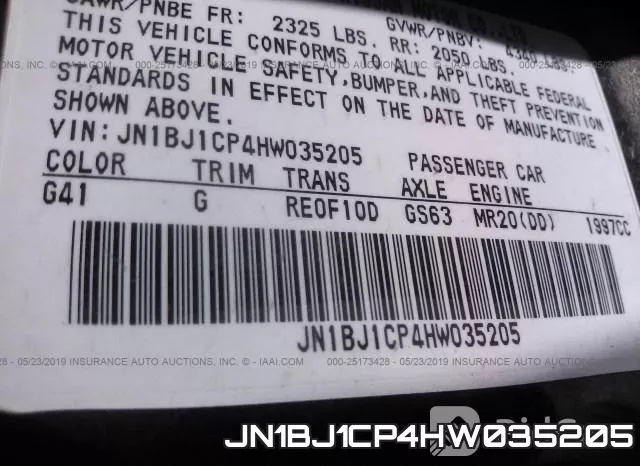 JN1BJ1CP4HW035205 фото 9