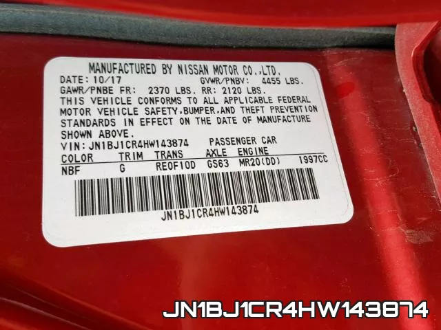 JN1BJ1CR4HW143874 фото 2