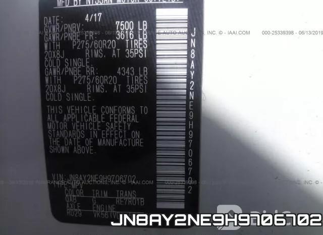 JN8AY2NE9H9706702 фото 10