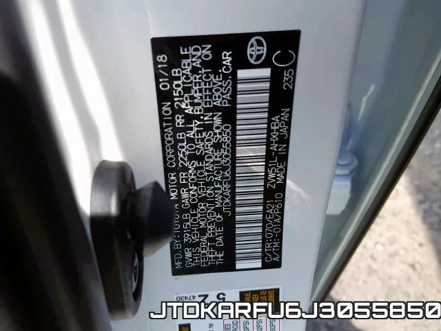JTDKARFU6J3055850 фото 2