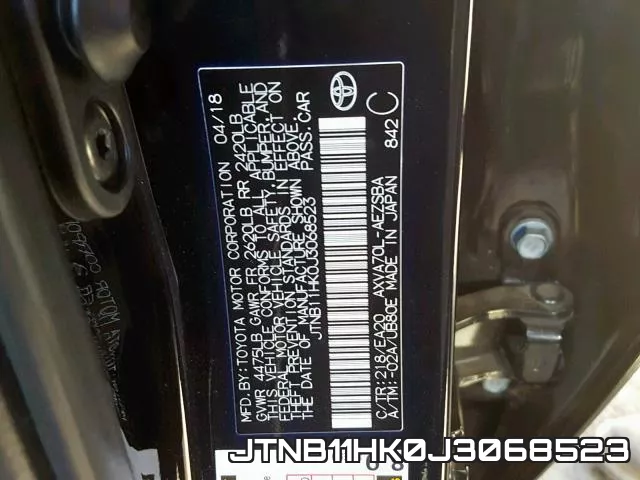 JTNB11HK0J3068523 фото 2