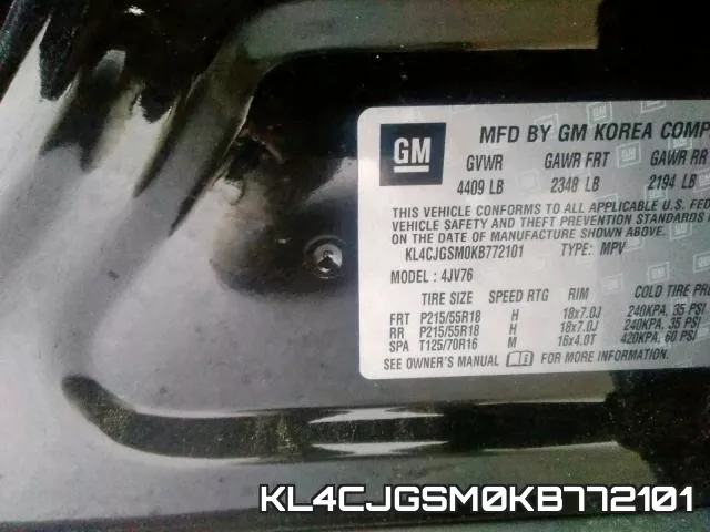 KL4CJGSM0KB772101 фото 2