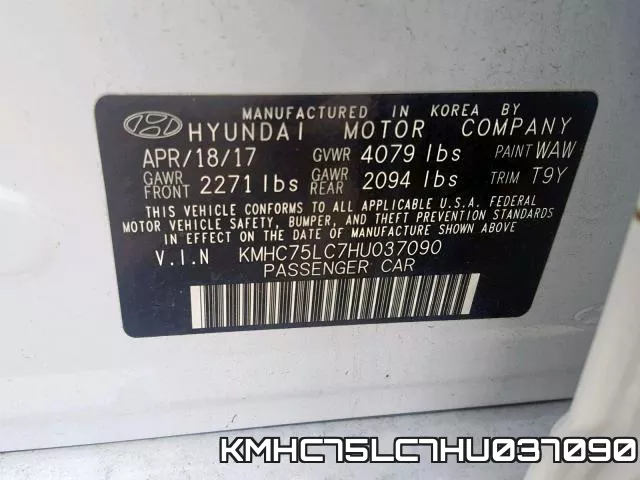 KMHC75LC7HU037090 фото 2