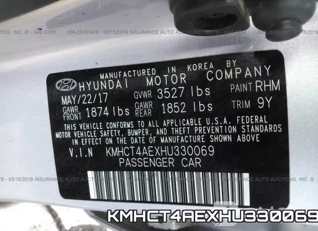 KMHCT4AEXHU330069 фото 10