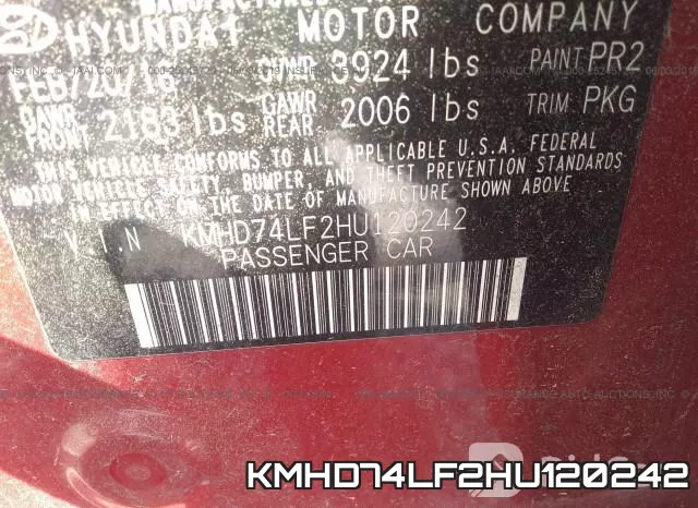 KMHD74LF2HU120242 фото 10
