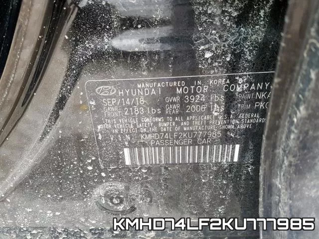 KMHD74LF2KU777985 фото 2