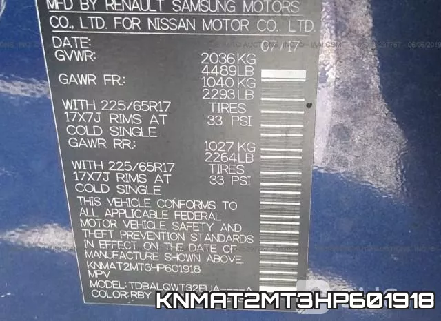 KNMAT2MT3HP601918 фото 9