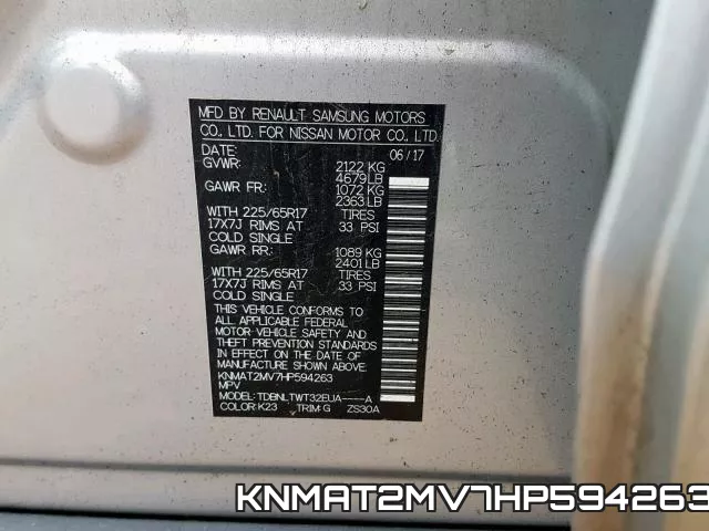 KNMAT2MV7HP594263 фото 2