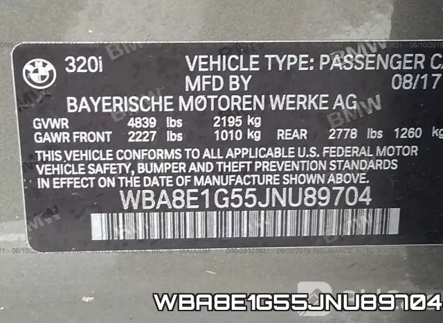 WBA8E1G55JNU89704 фото 10
