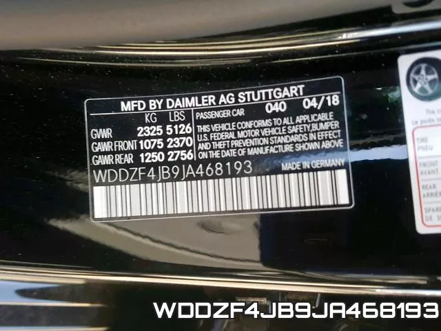 WDDZF4JB9JA468193 фото 2