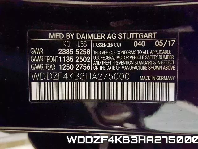 WDDZF4KB3HA275000 фото 2