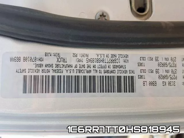 1C6RR7TT0HS818945 фото 2