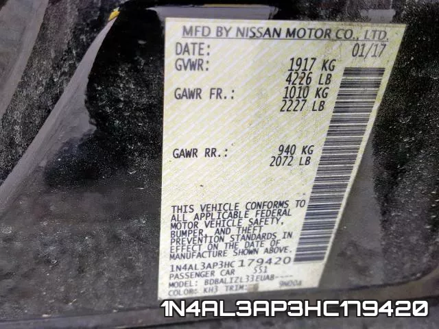1N4AL3AP3HC179420 фото 2