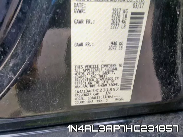 1N4AL3AP7HC231857 фото 2