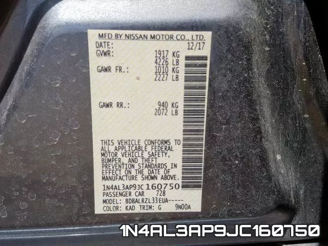 1N4AL3AP9JC160750 фото 2