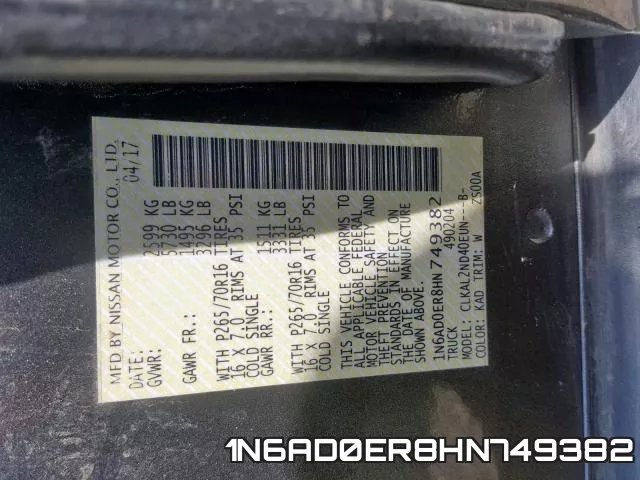 1N6AD0ER8HN749382 фото 2