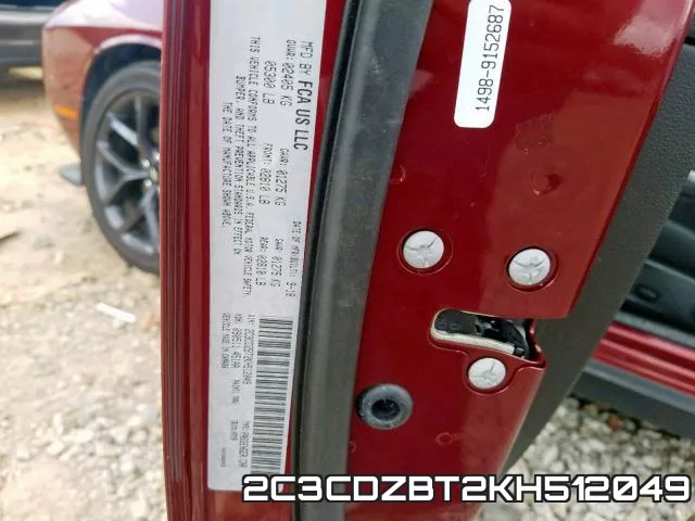2C3CDZBT2KH512049 фото 2