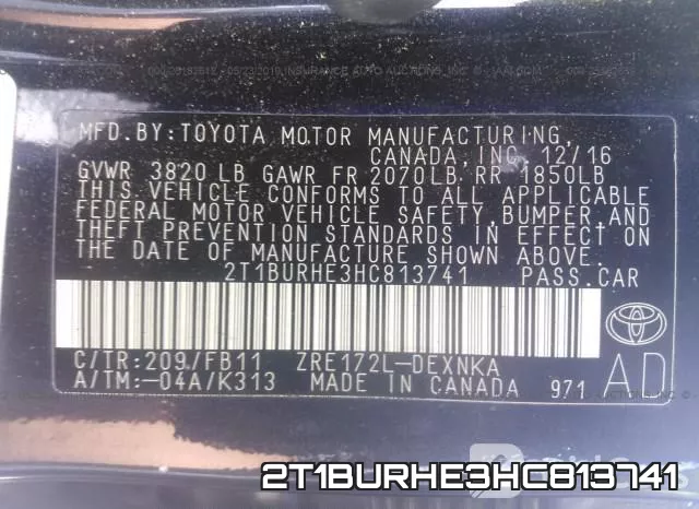2T1BURHE3HC813741 фото 10