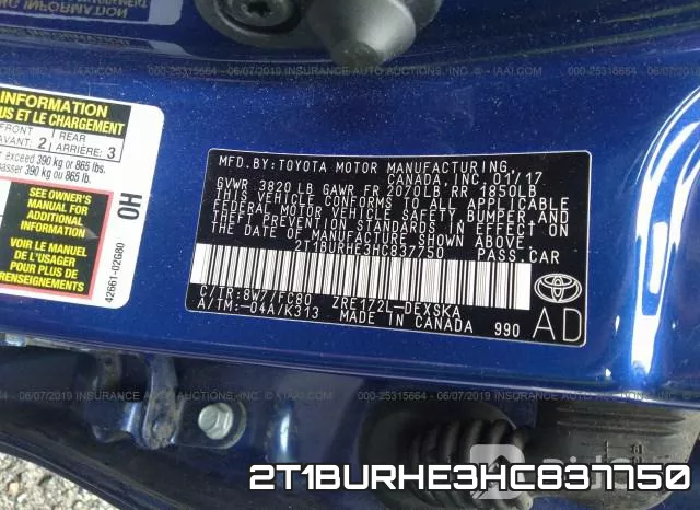 2T1BURHE3HC837750 фото 10