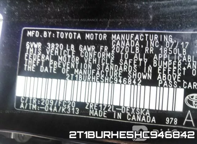 2T1BURHE5HC946842 фото 10