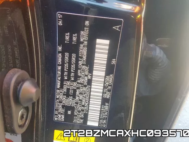 2T2BZMCAXHC093570 фото 2