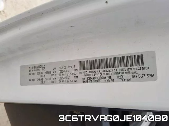 3C6TRVAG0JE104080 фото 2