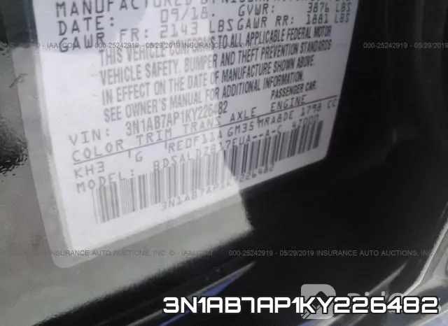 3N1AB7AP1KY226482 фото 10