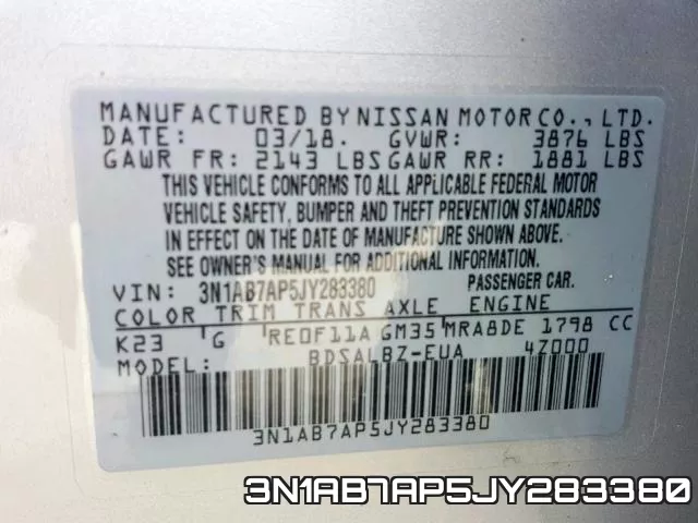 3N1AB7AP5JY283380 фото 2