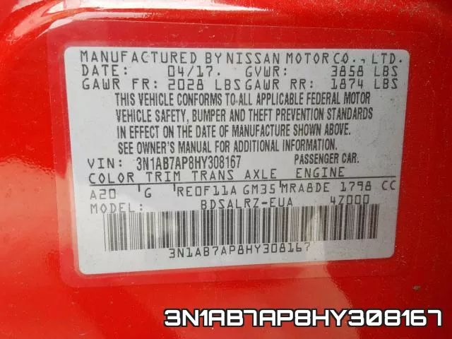 3N1AB7AP8HY308167 фото 2