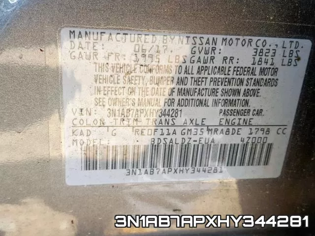 3N1AB7APXHY344281 фото 2