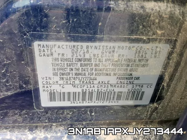 3N1AB7APXJY273444 фото 2