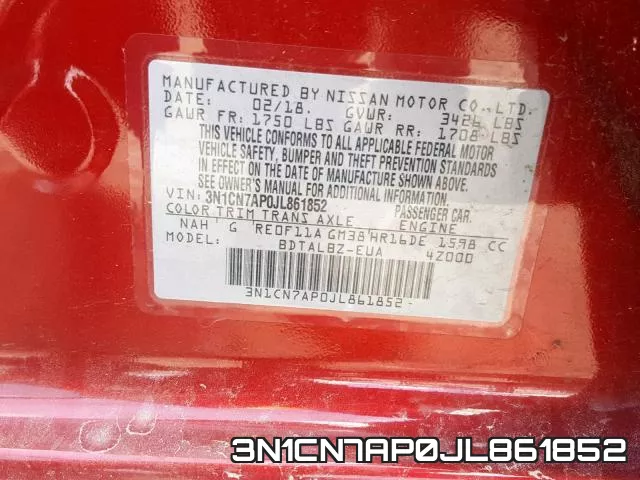 3N1CN7AP0JL861852 фото 2