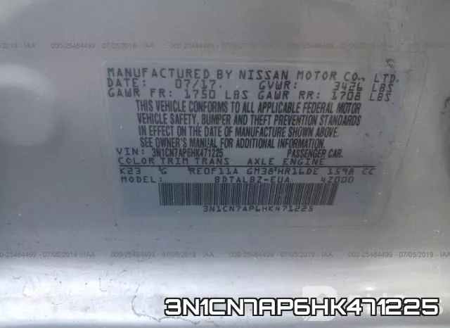 3N1CN7AP6HK471225 фото 9