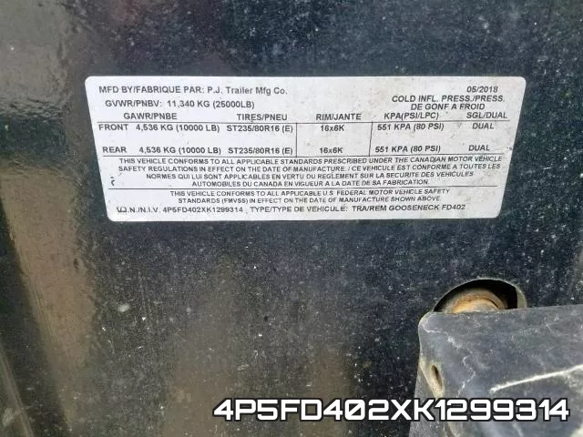 4P5FD402XK1299314 фото 2