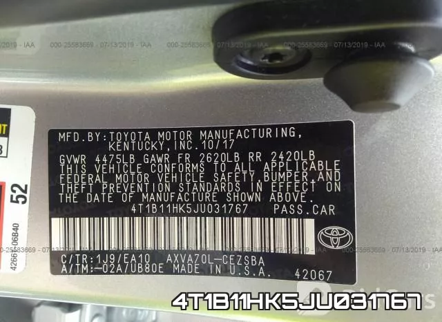 4T1B11HK5JU031767 фото 10