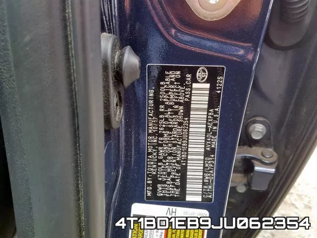 4T1BD1EB9JU062354 фото 2