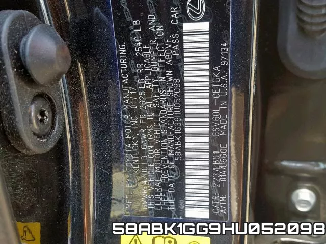 58ABK1GG9HU052098 фото 2