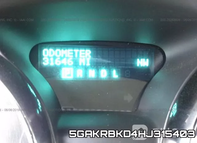 5GAKRBKD4HJ315403 фото 8