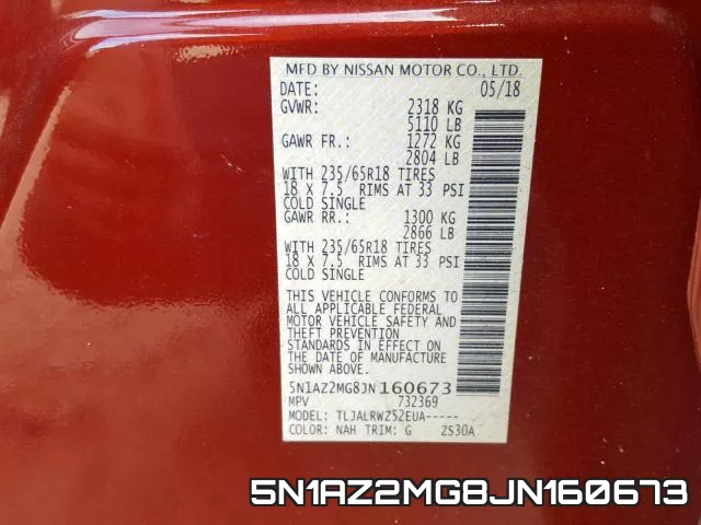 5N1AZ2MG8JN160673 фото 2