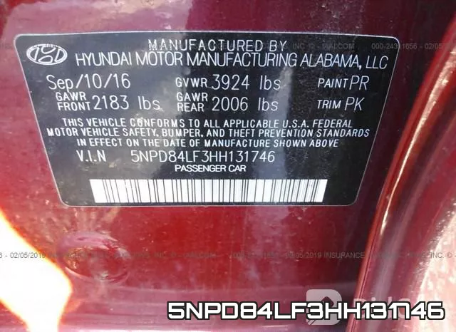 5NPD84LF3HH131746 фото 10