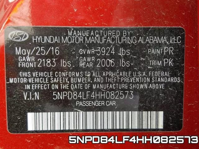 5NPD84LF4HH082573 фото 2