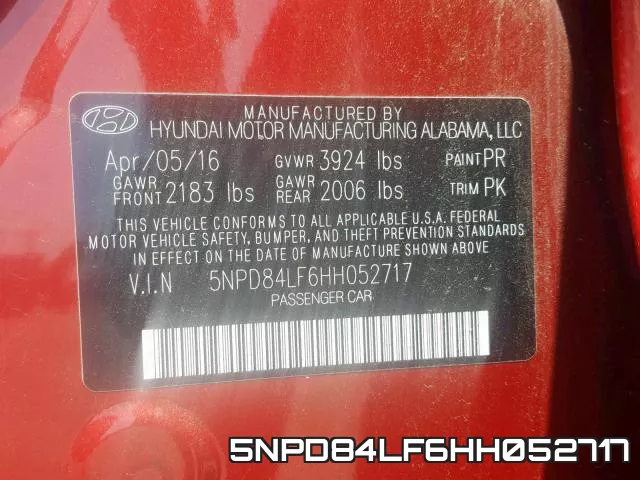 5NPD84LF6HH052717 фото 2