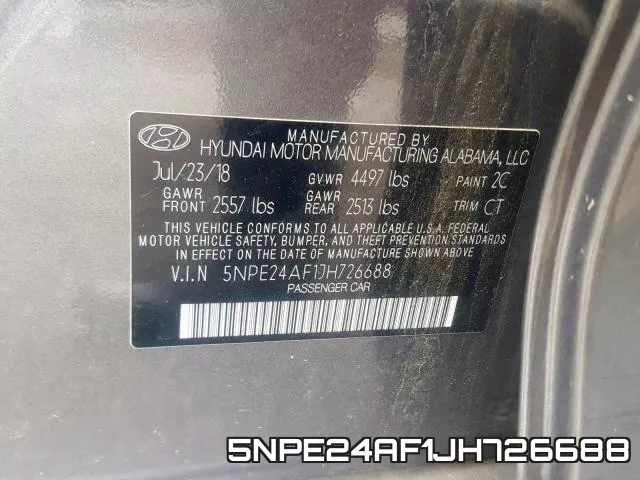 5NPE24AF1JH726688 фото 2