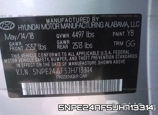 5NPE24AF5JH713314 фото 9