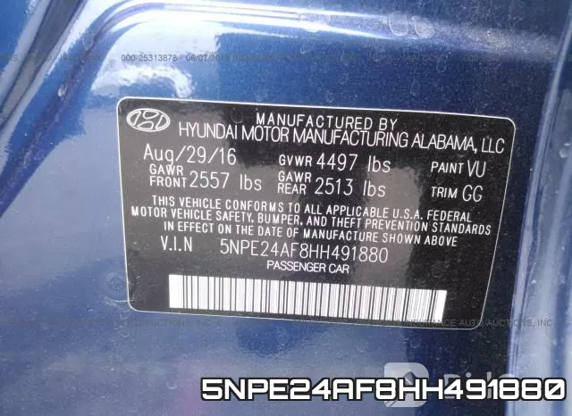 5NPE24AF8HH491880 фото 10