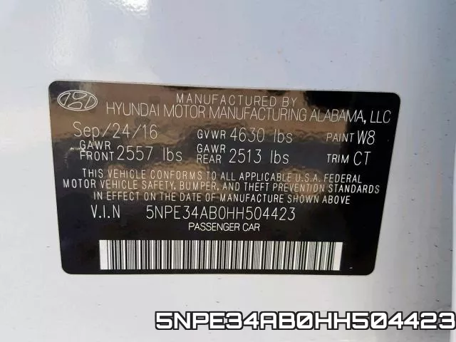5NPE34AB0HH504423 фото 2