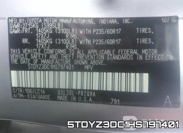 5TDYZ3DC1HS797401 фото 10
