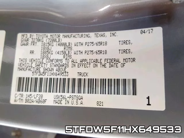 5TFDW5F11HX649533 фото 2