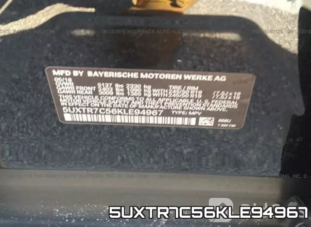 5UXTR7C56KLE94967 фото 10